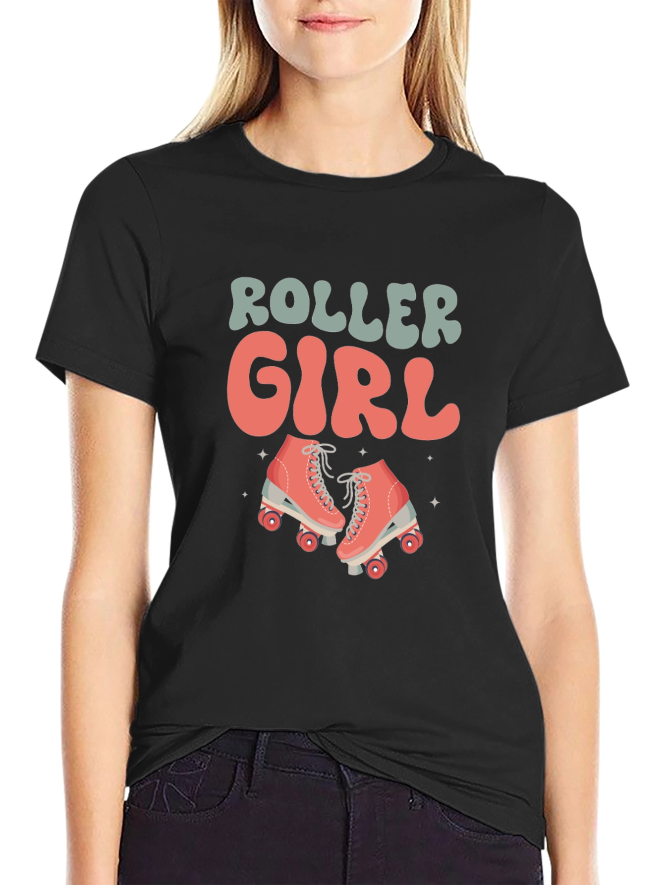 Roller Girl T-Shirt - Retro Skate Design