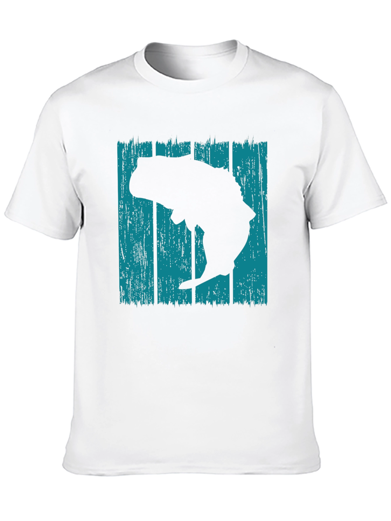 Retro Bass Fish Graphic T-Shirt - Black