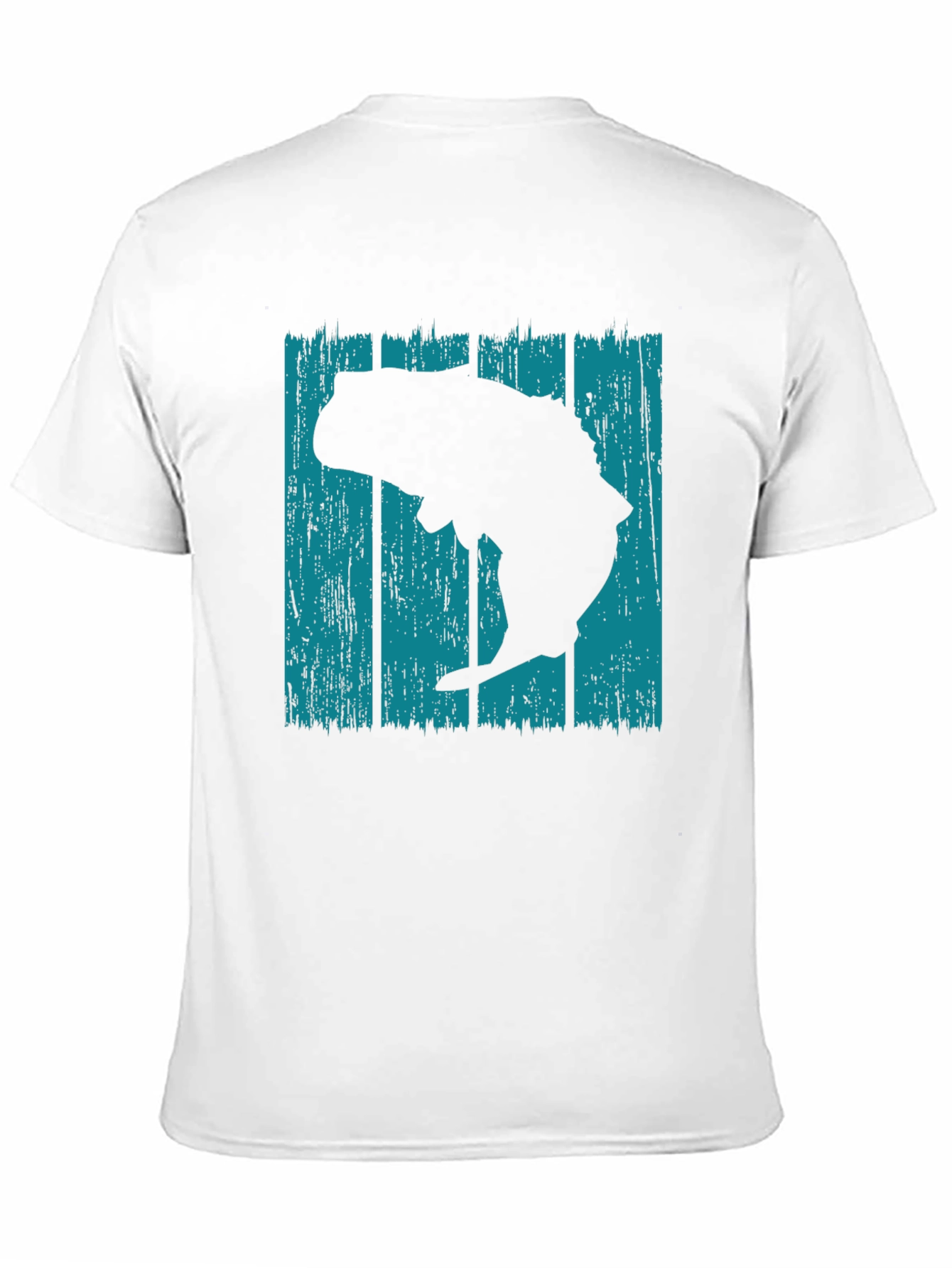 Retro Bass Fish Graphic T-Shirt - Black