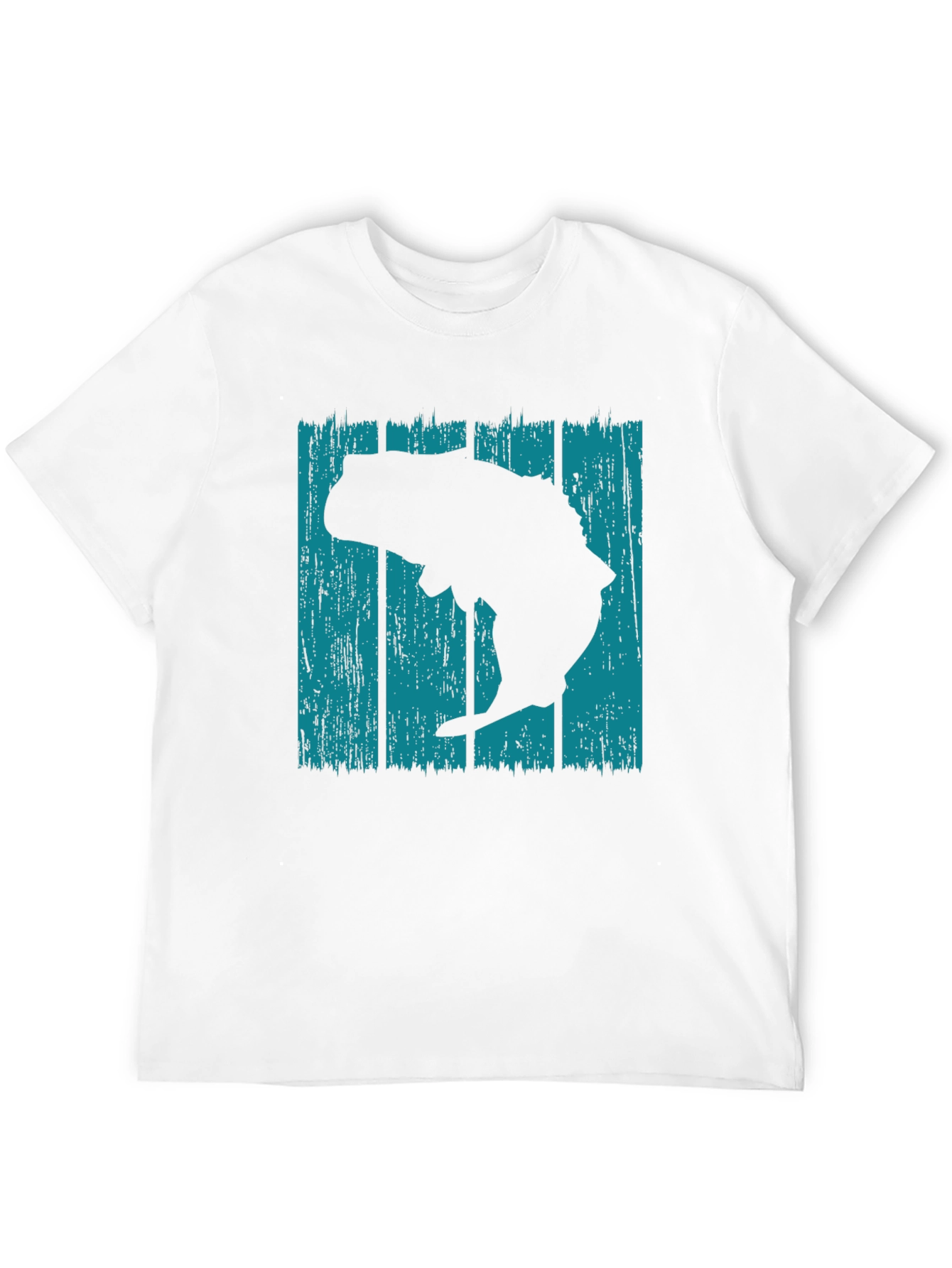 Retro Bass Fish Graphic T-Shirt - Black