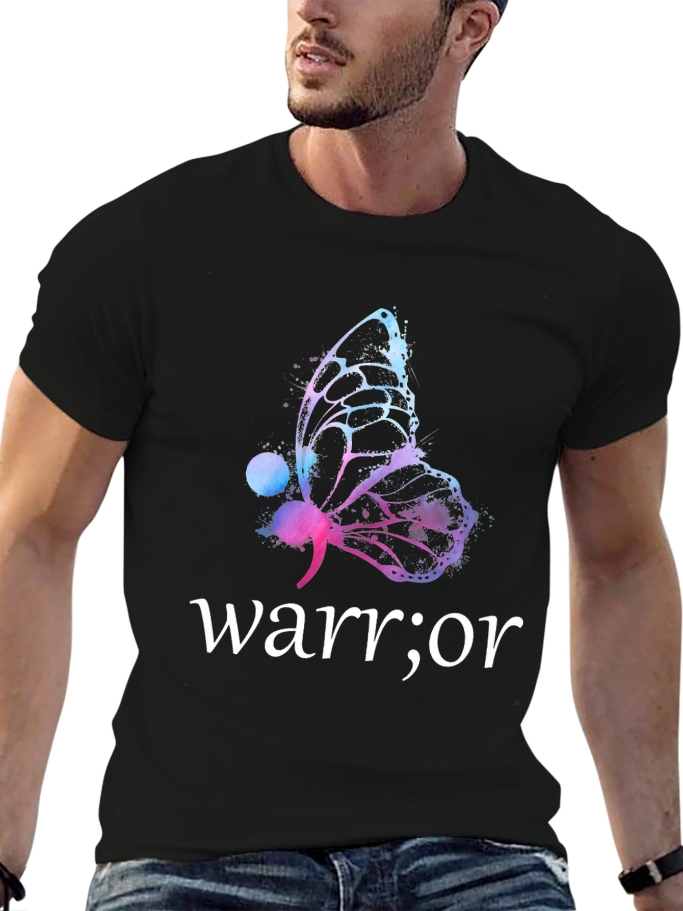 Warrior Butterfly Graphic T-Shirt - Motivational Tee