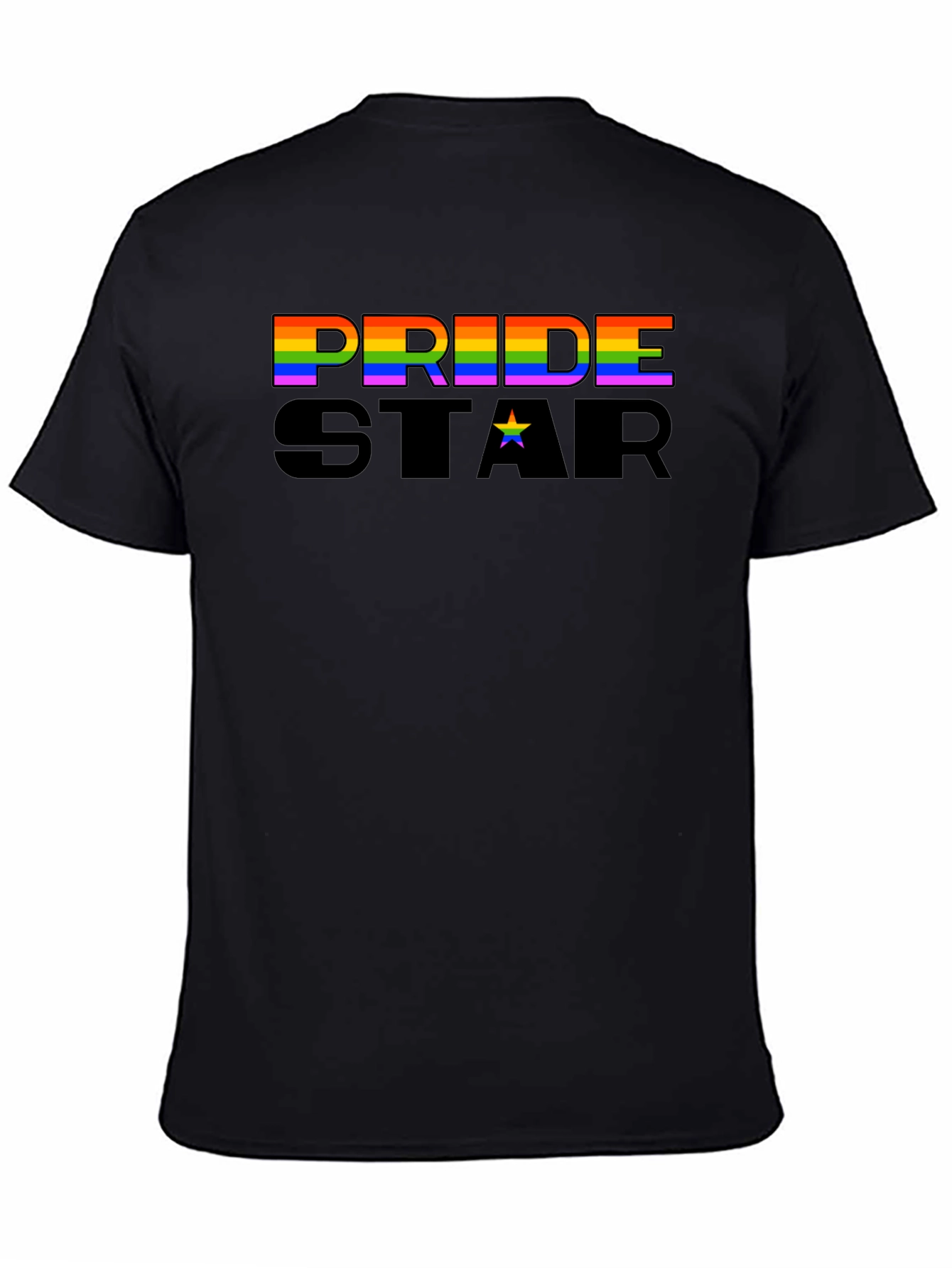 Pride Star Graphic Tee - Black