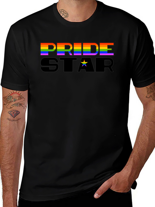 Pride Star Graphic Tee - Black