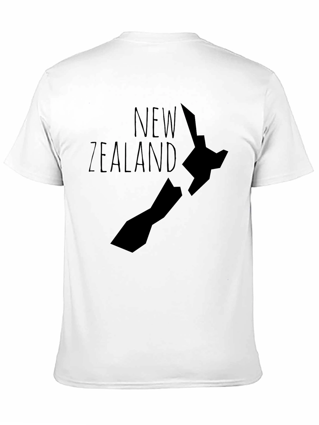 New Zealand Map Graphic Tee - Black
