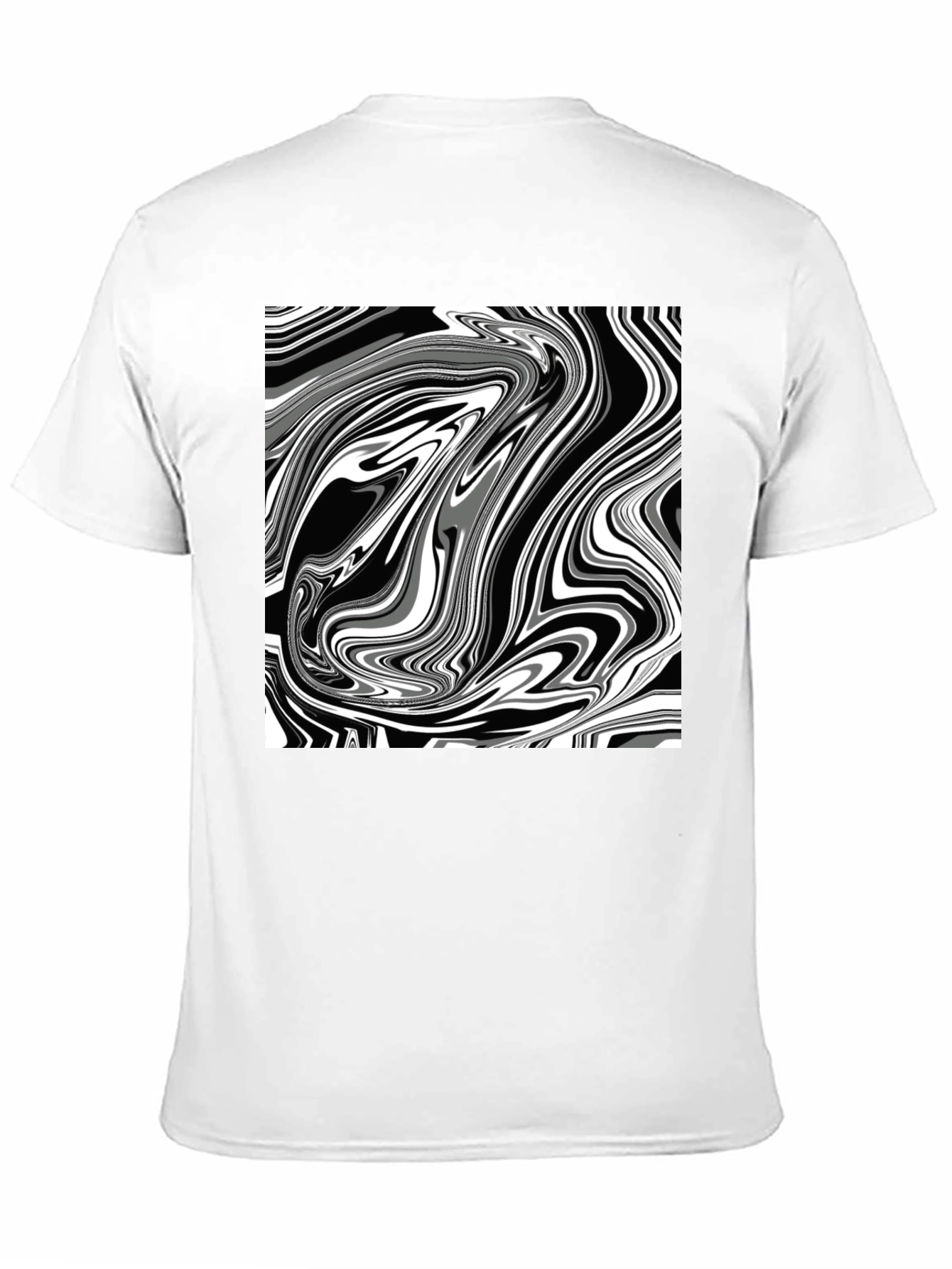 Abstract Swirl Graphic Tee - Modern Style