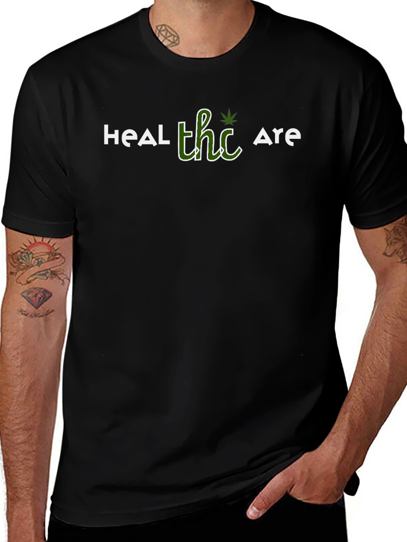 Heal THC Are Black T-Shirt