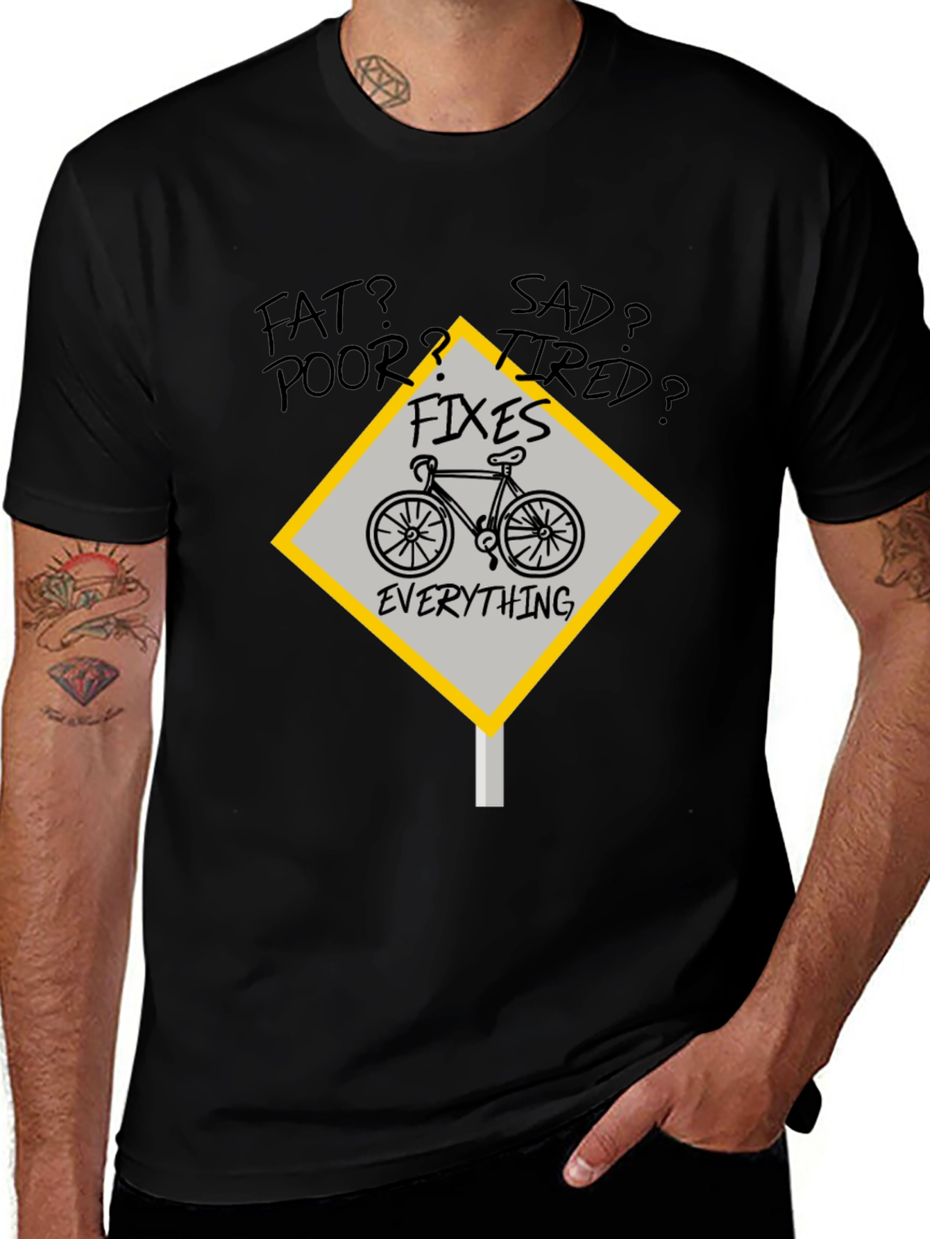 Bicycle Fixes Everything Graphic Tee