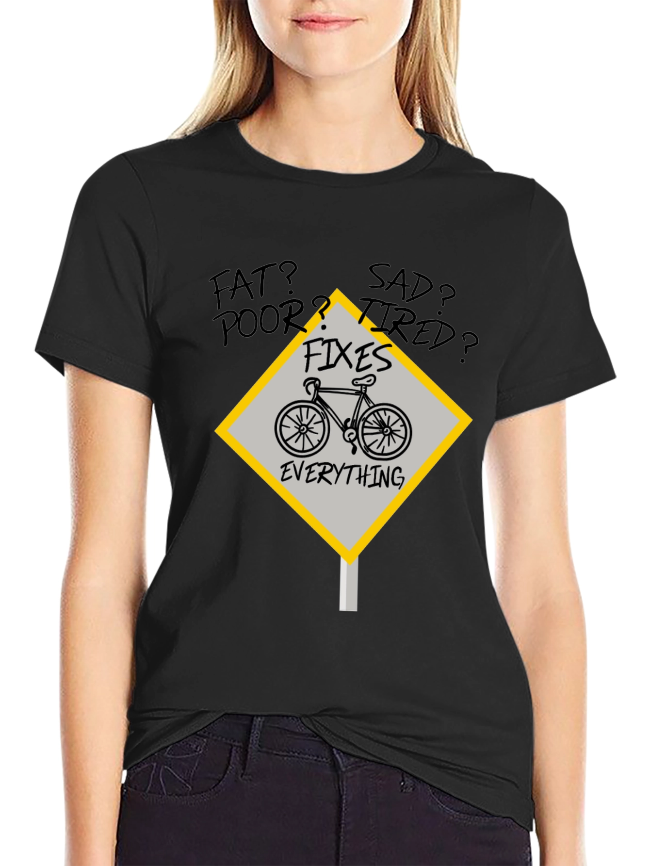Bicycle Fixes Everything Graphic Tee