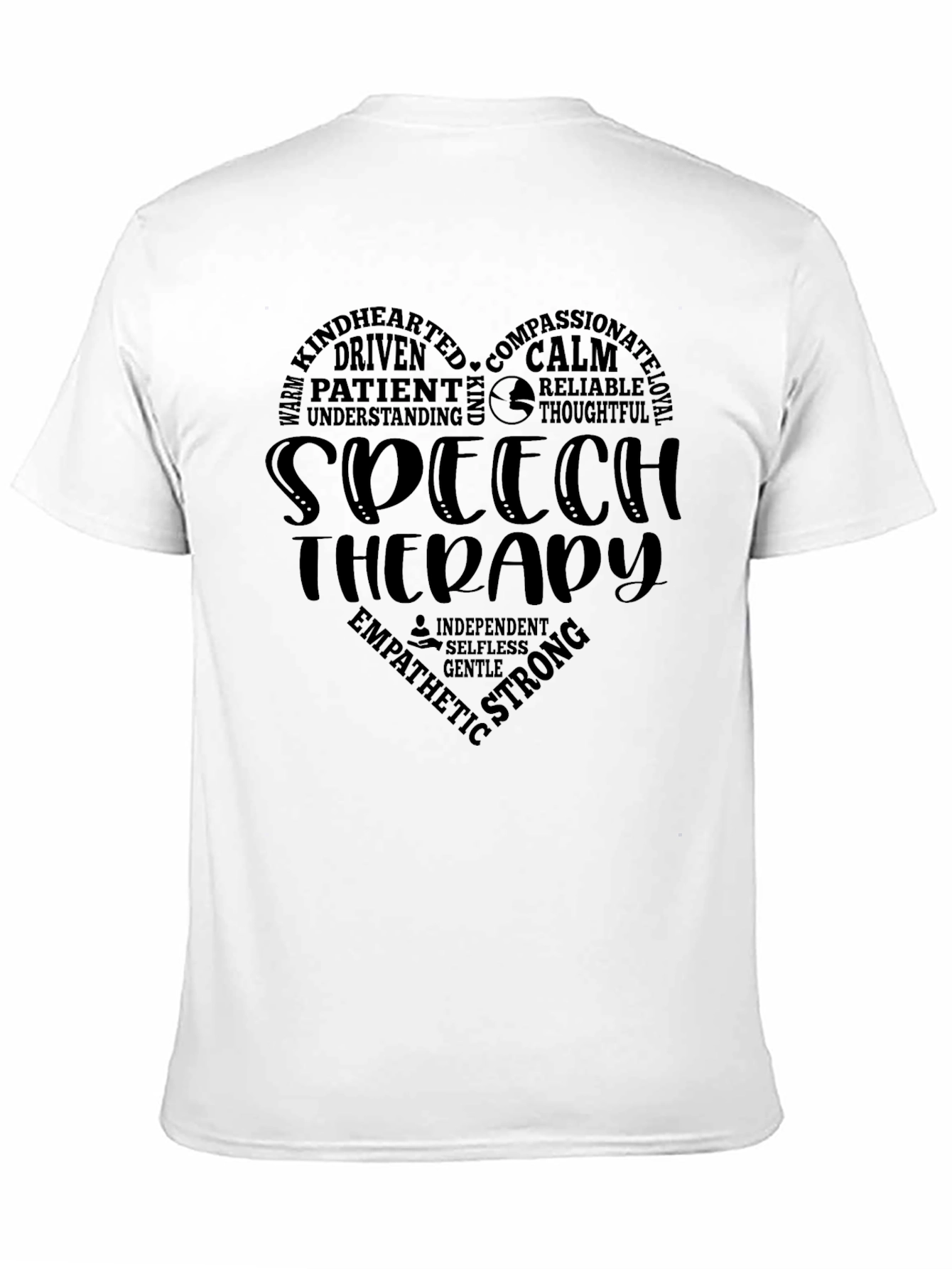 Speech Therapy Heart T-Shirt - Black