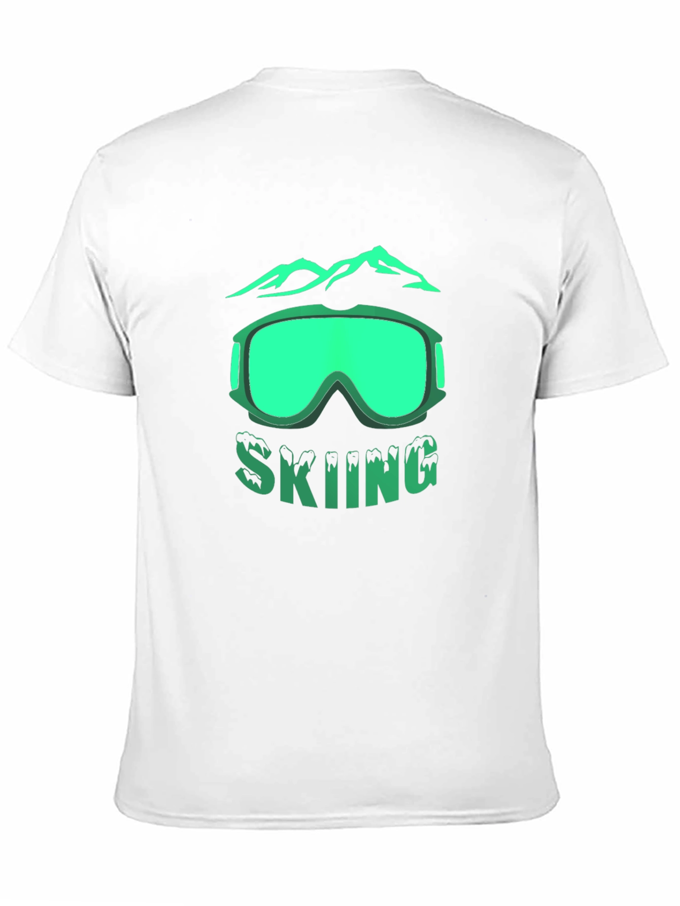 Skiing Graphic T-Shirt - Mountain & Goggles Design