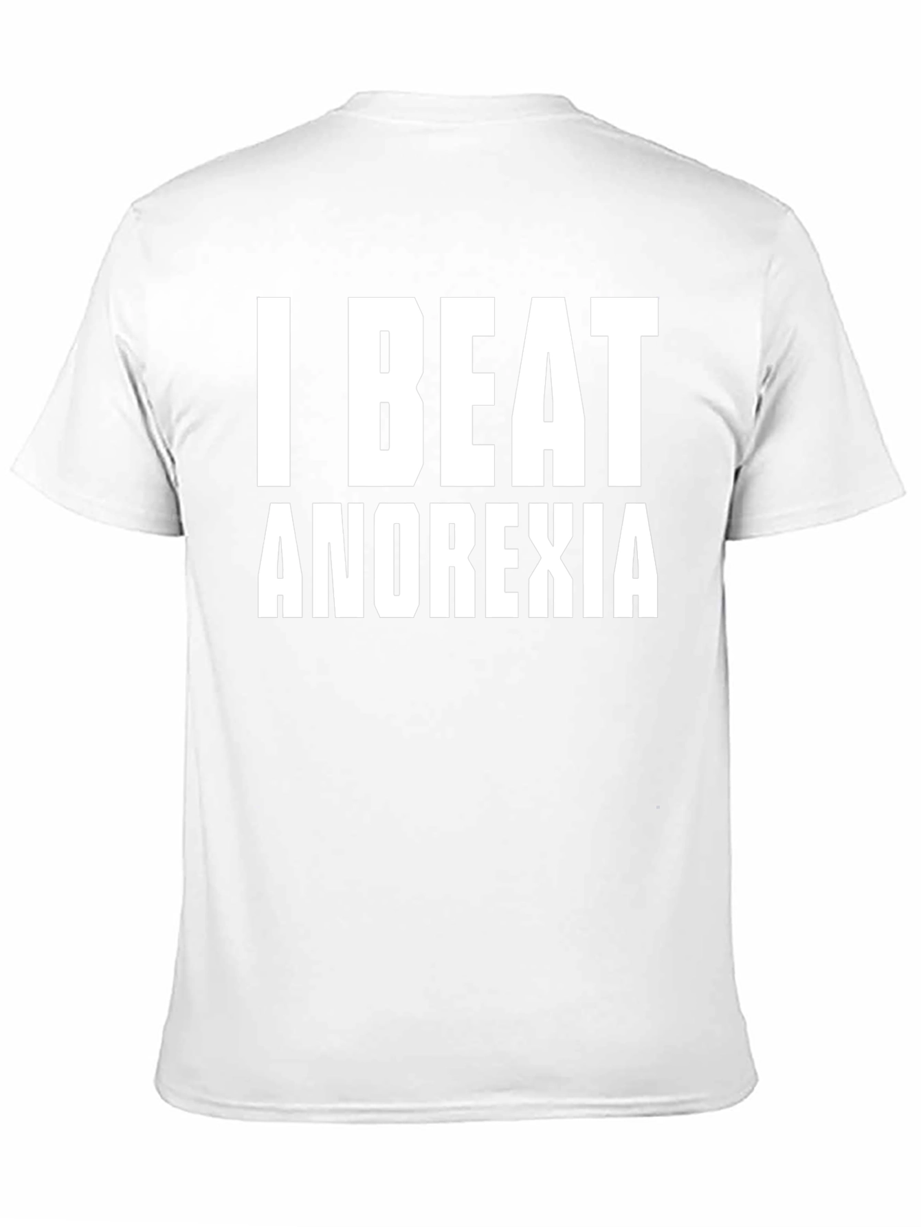 I Beat Anorexia Black T-Shirt