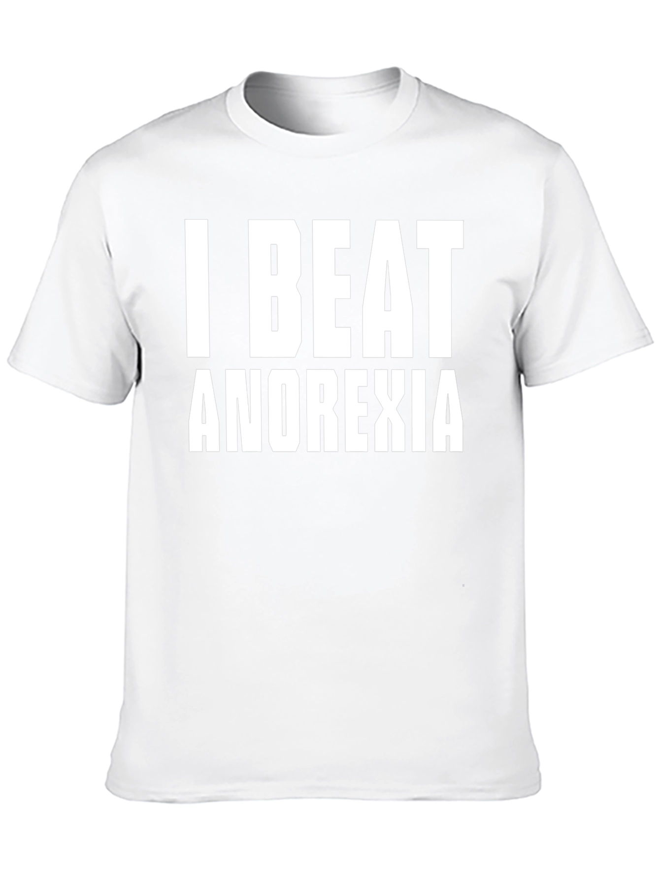 I Beat Anorexia Black T-Shirt