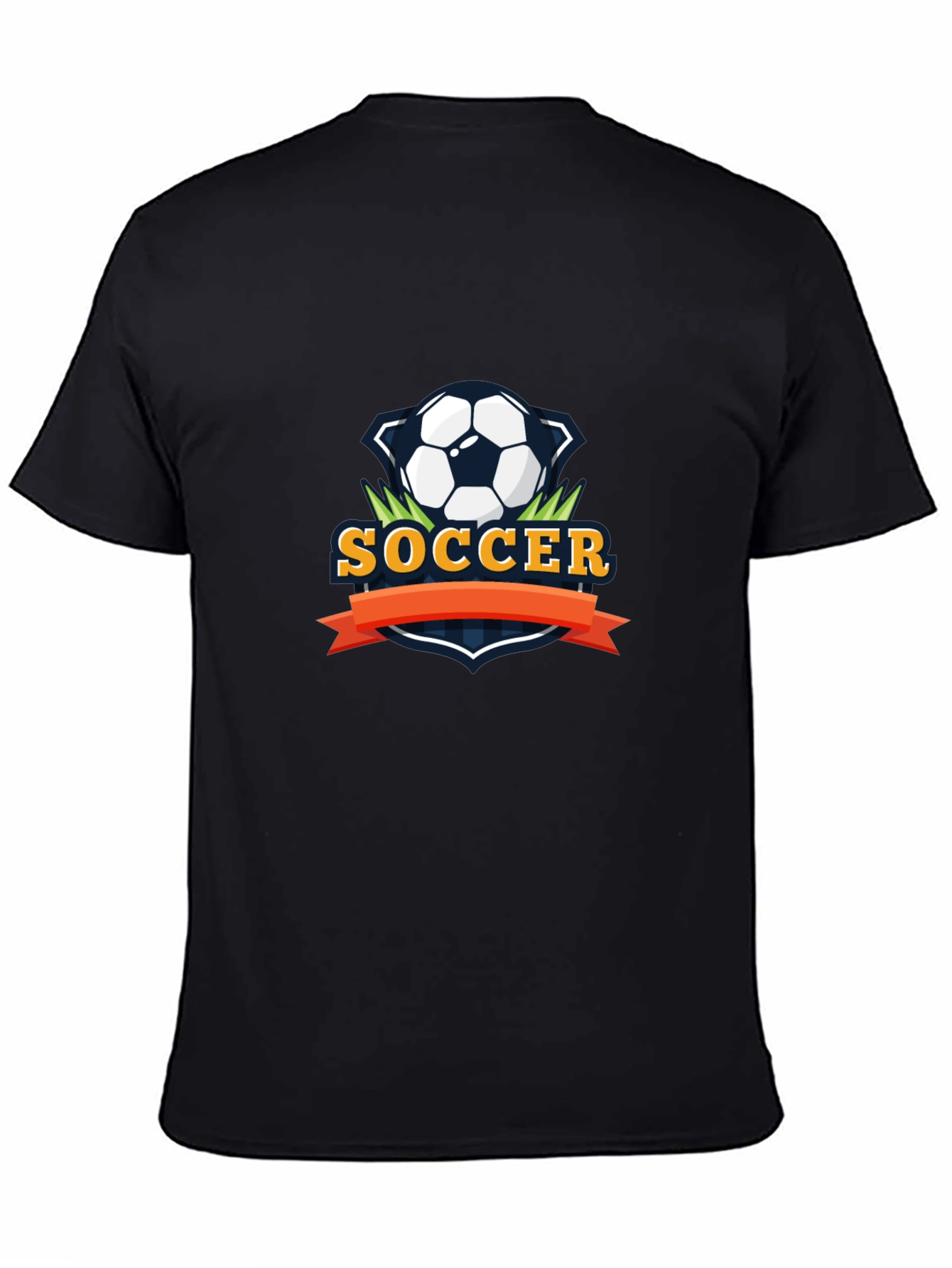 Soccer Graphic Tee - Stylish Black Cotton T-Shirt