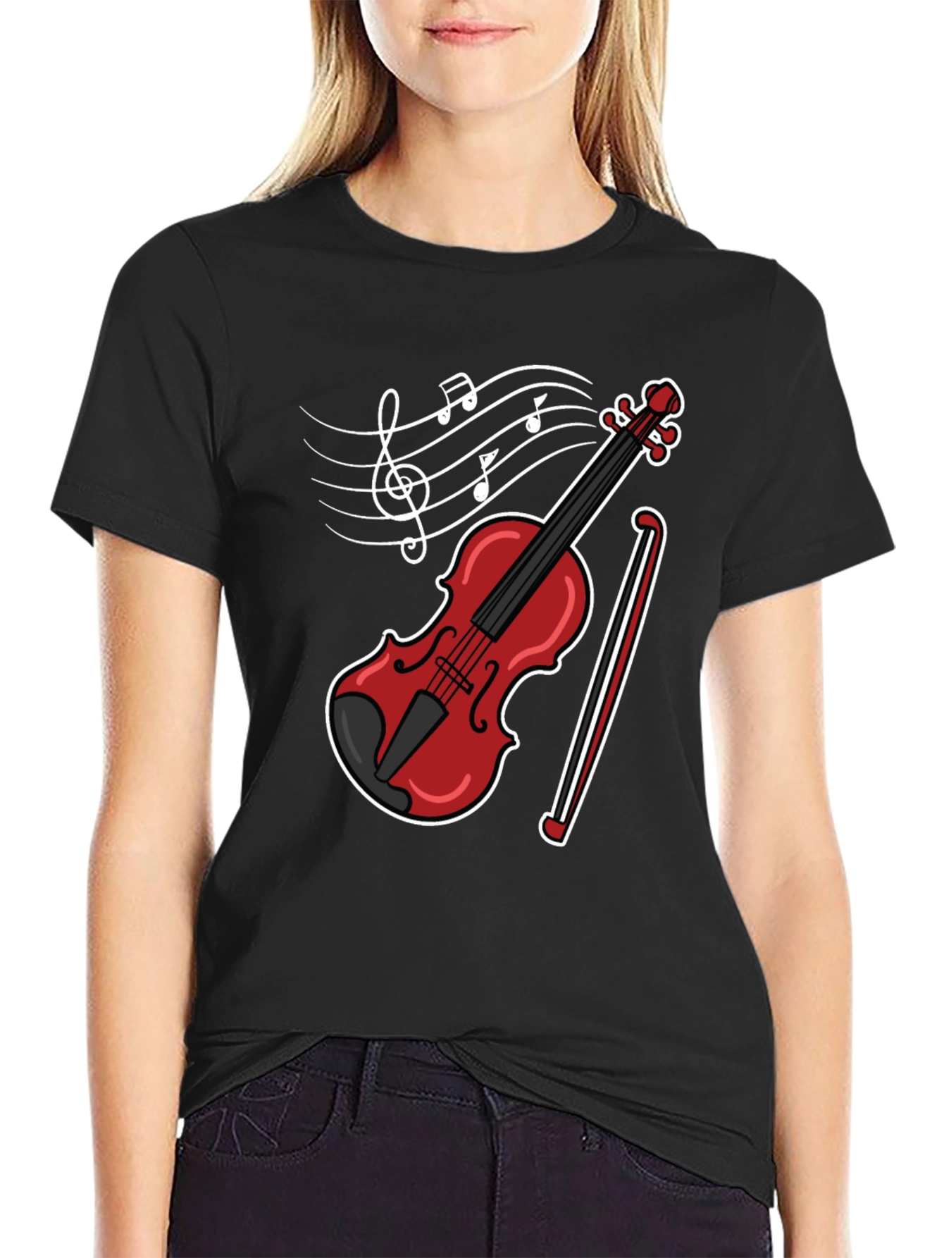 Musical Violin Graphic T-Shirt