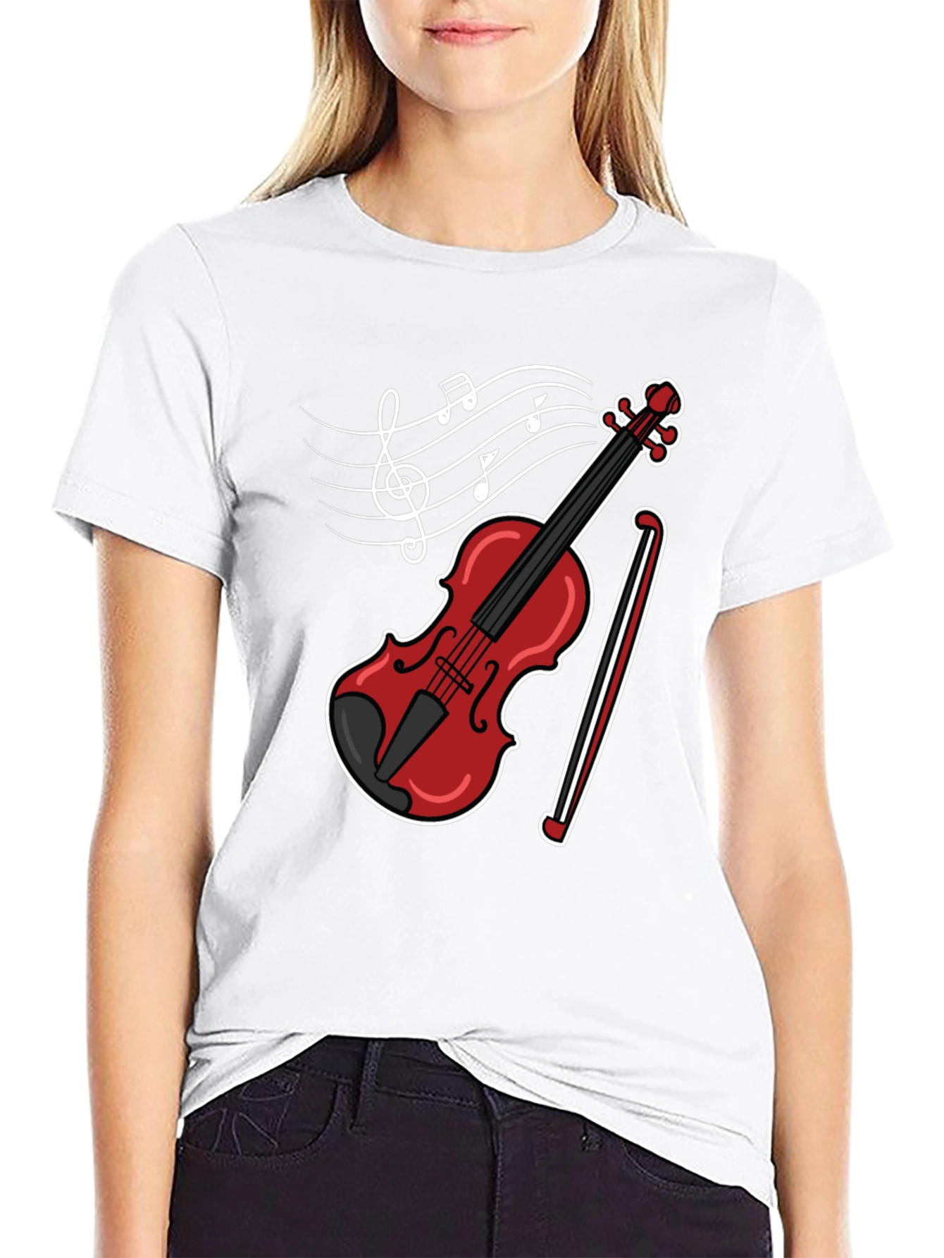 Musical Violin Graphic T-Shirt