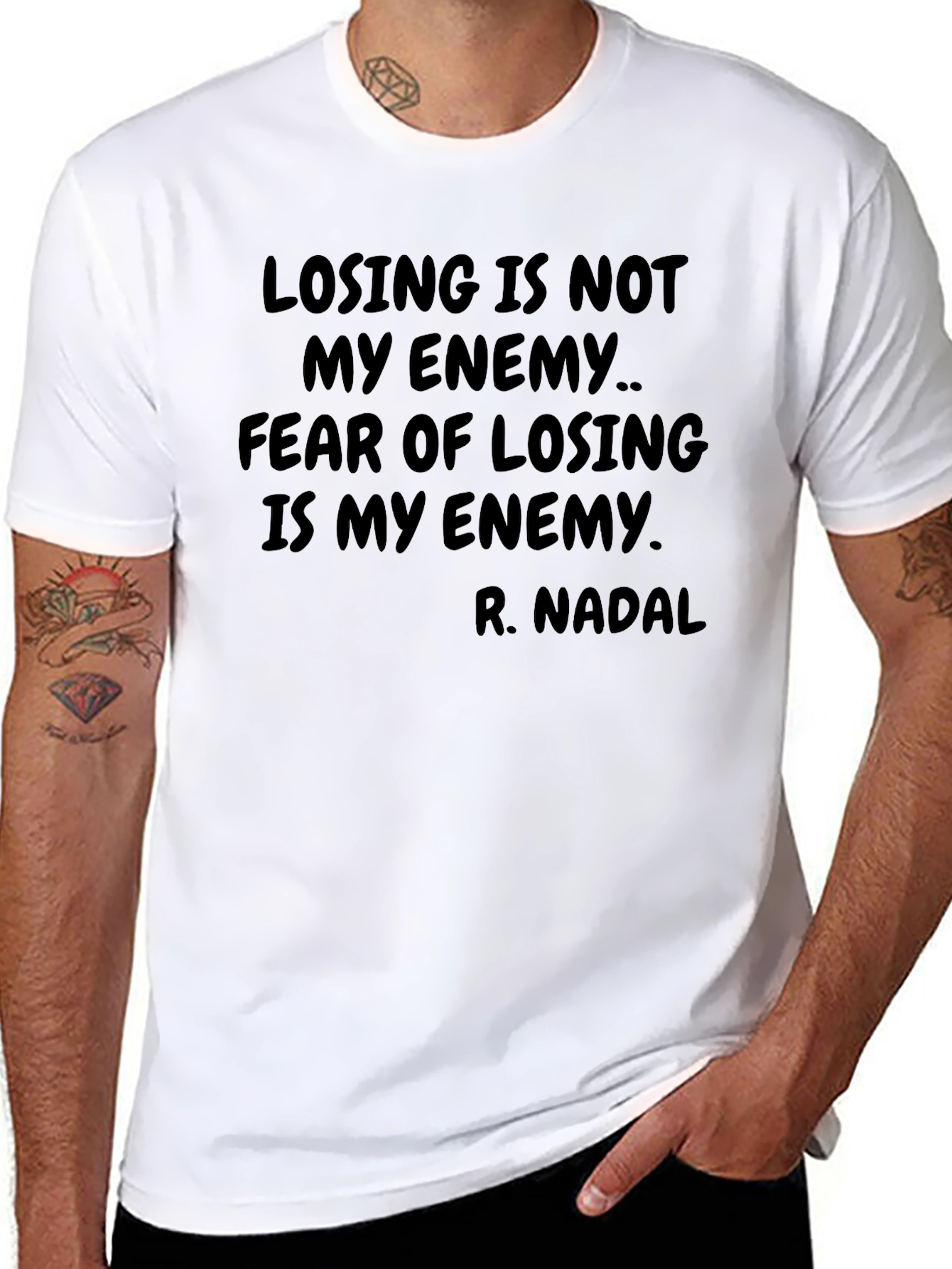 R. Nadal Losing Is Not My Enemy Graphic T-Shirt