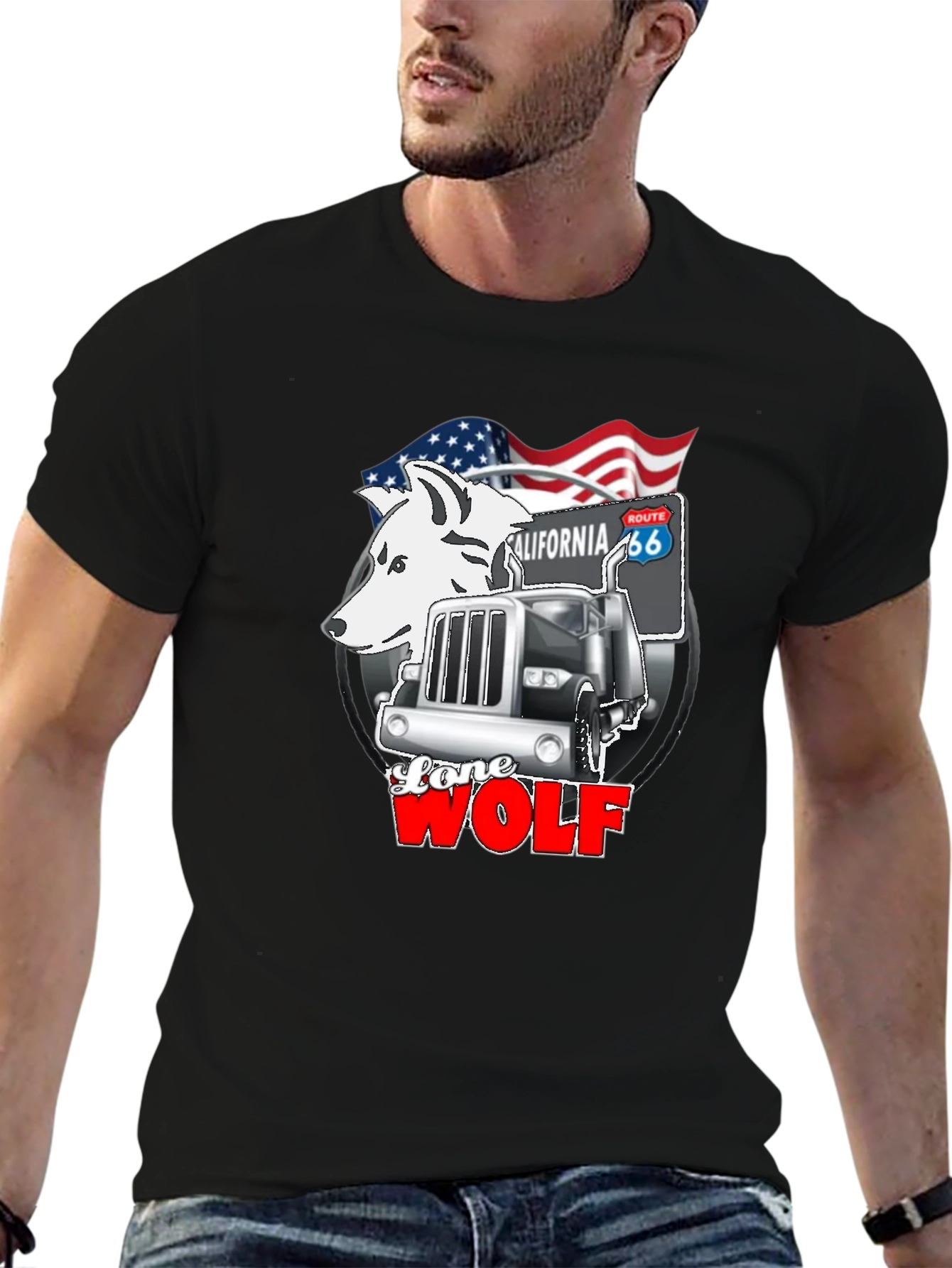 Lone Wolf Trucker Graphic Tee