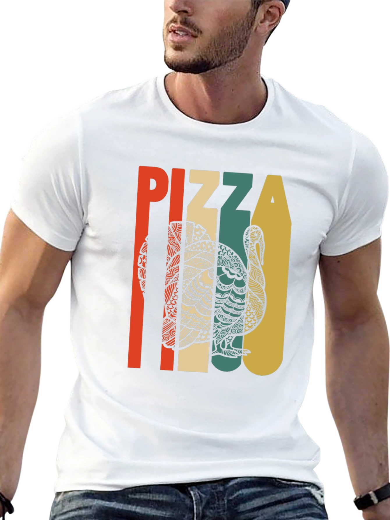 Pizza Turkey Retro T-Shirt Thanksgiving Tee