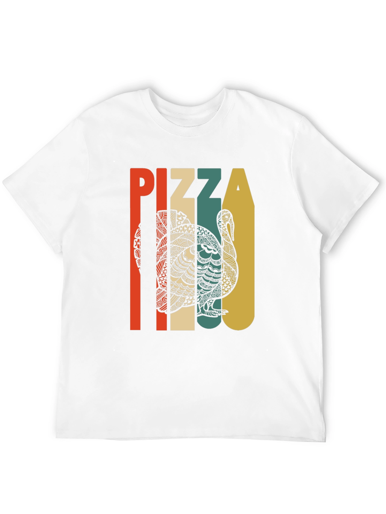 Pizza Turkey Retro T-Shirt Thanksgiving Tee