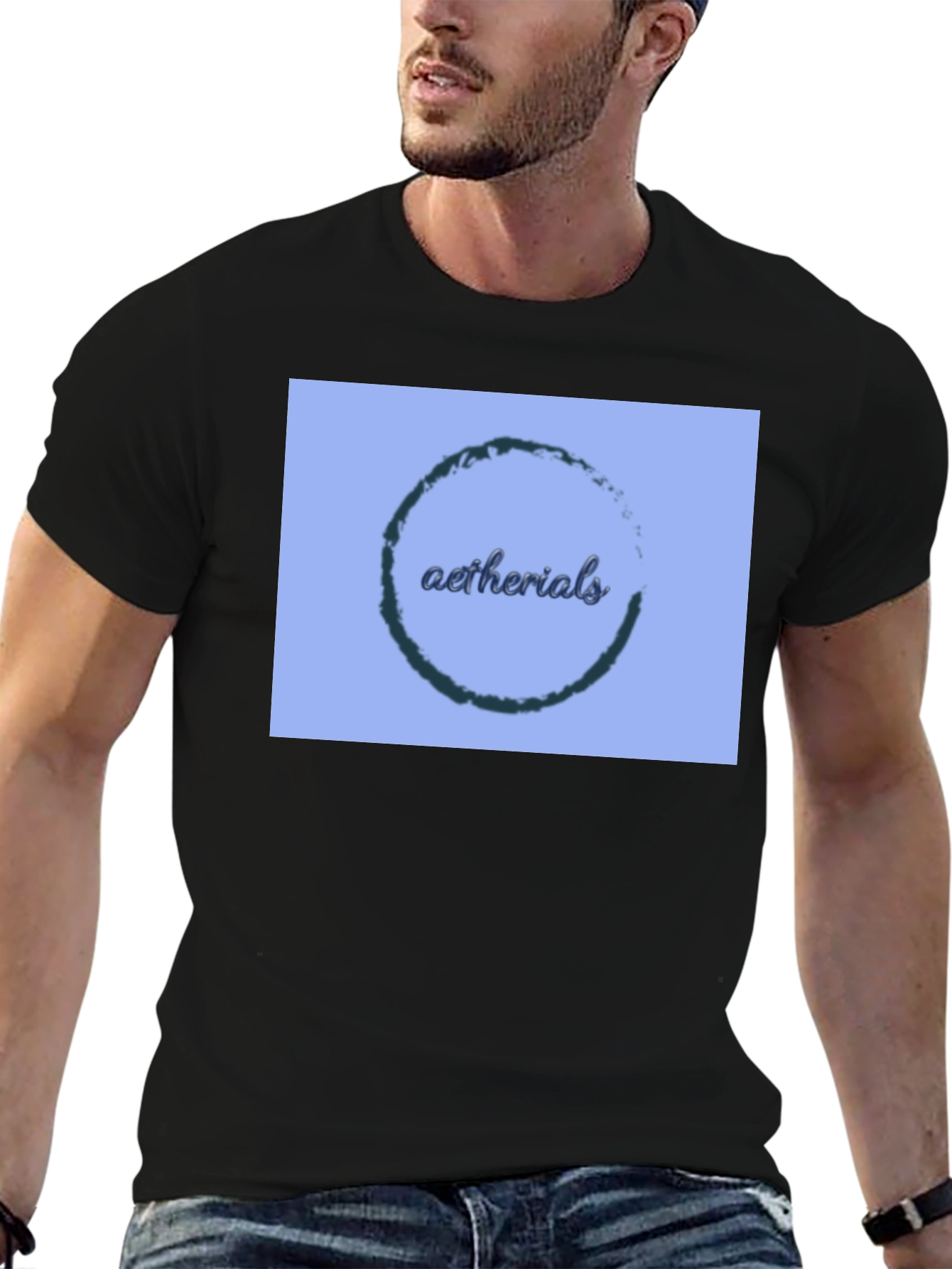Aetherials Graphic Print Black T-Shirt