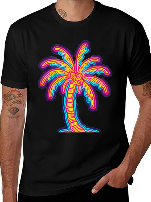 Neon Palm Tree Graphic Tee