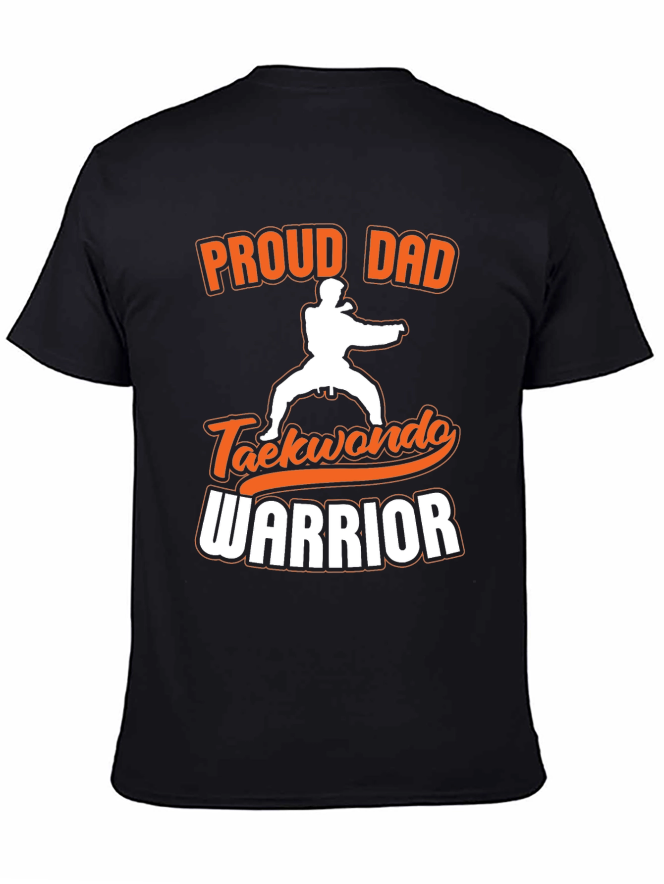 Proud Dad Taekwondo Warrior Black T-Shirt