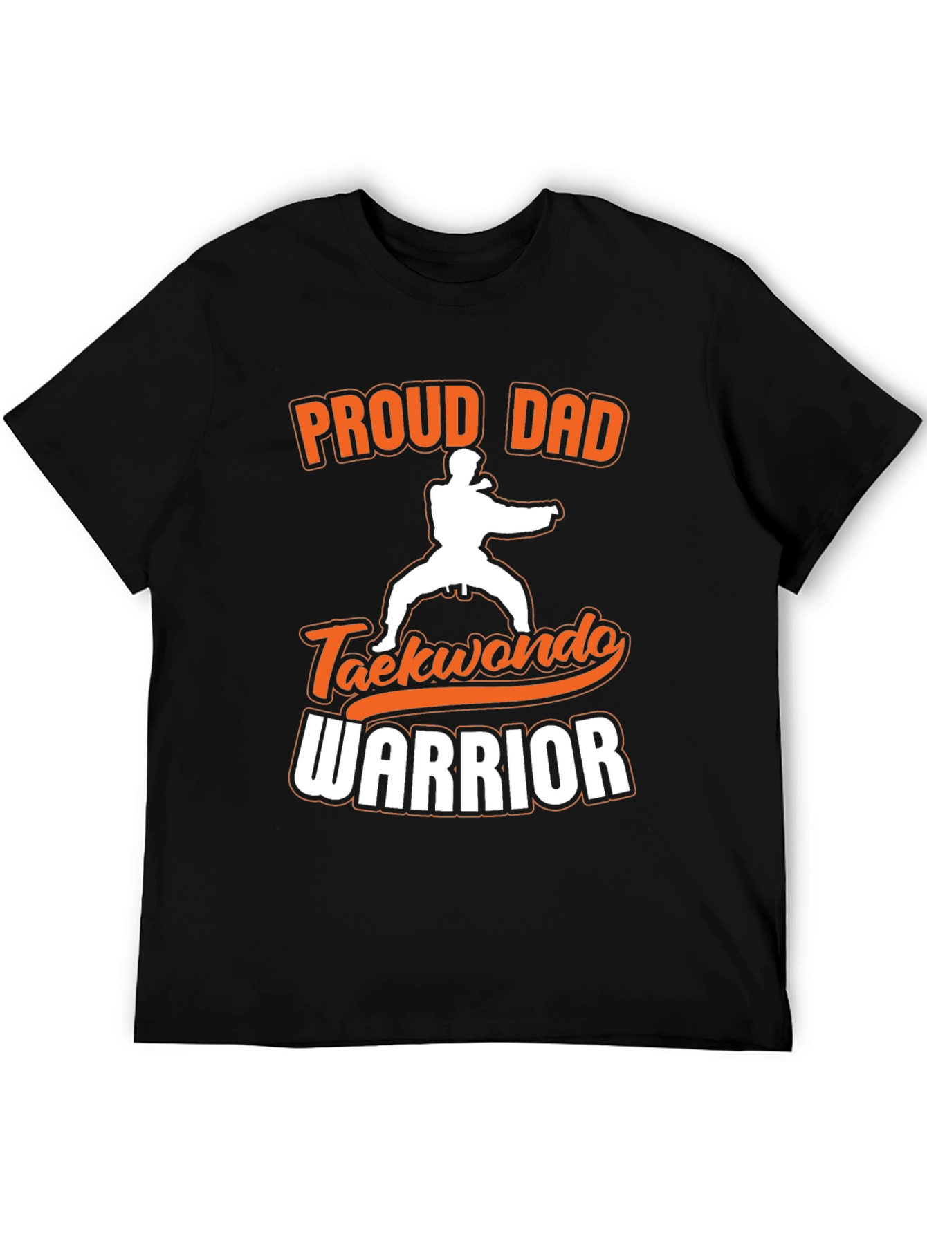 Proud Dad Taekwondo Warrior Black T-Shirt