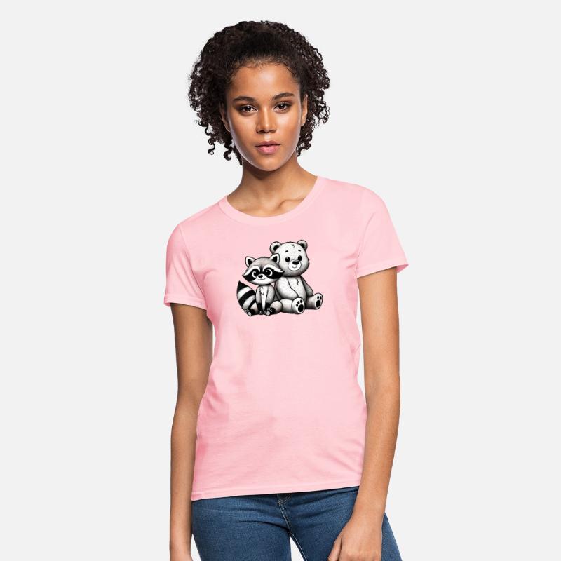 Raccoon & Bear Friendship - Snuggly Companions