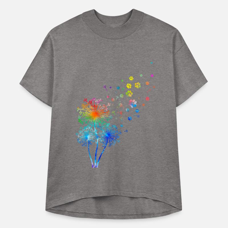 Rainbow Dandelion Paw Lover Colorful Dandelions