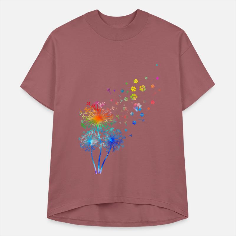 Rainbow Dandelion Paw Lover Colorful Dandelions