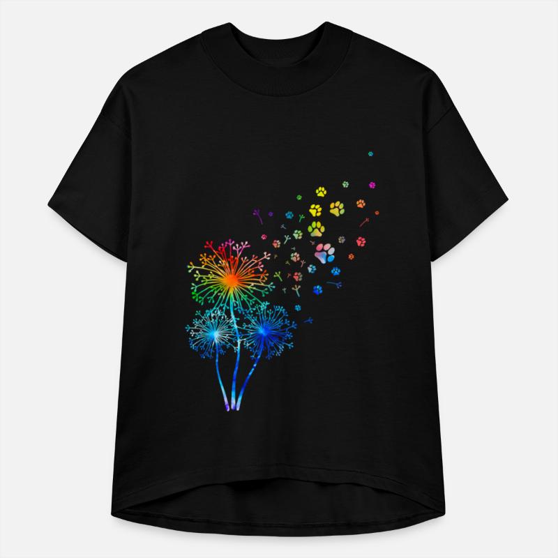 Rainbow Dandelion Paw Lover Colorful Dandelions