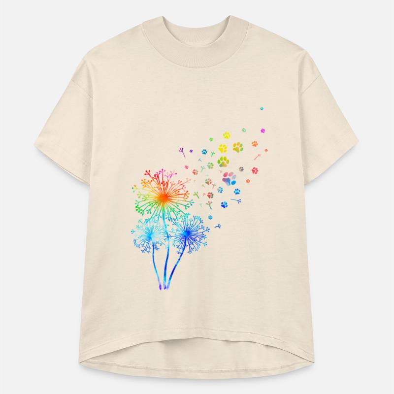 Rainbow Dandelion Paw Lover Colorful Dandelions