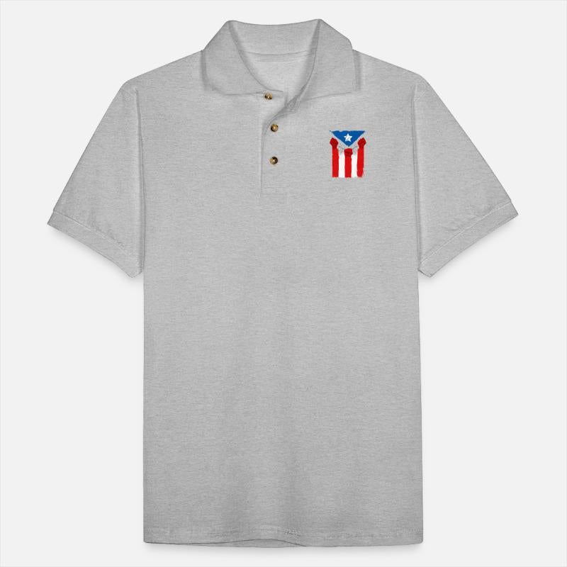 Raised Fists For Puerto Rico - Boricua Flag