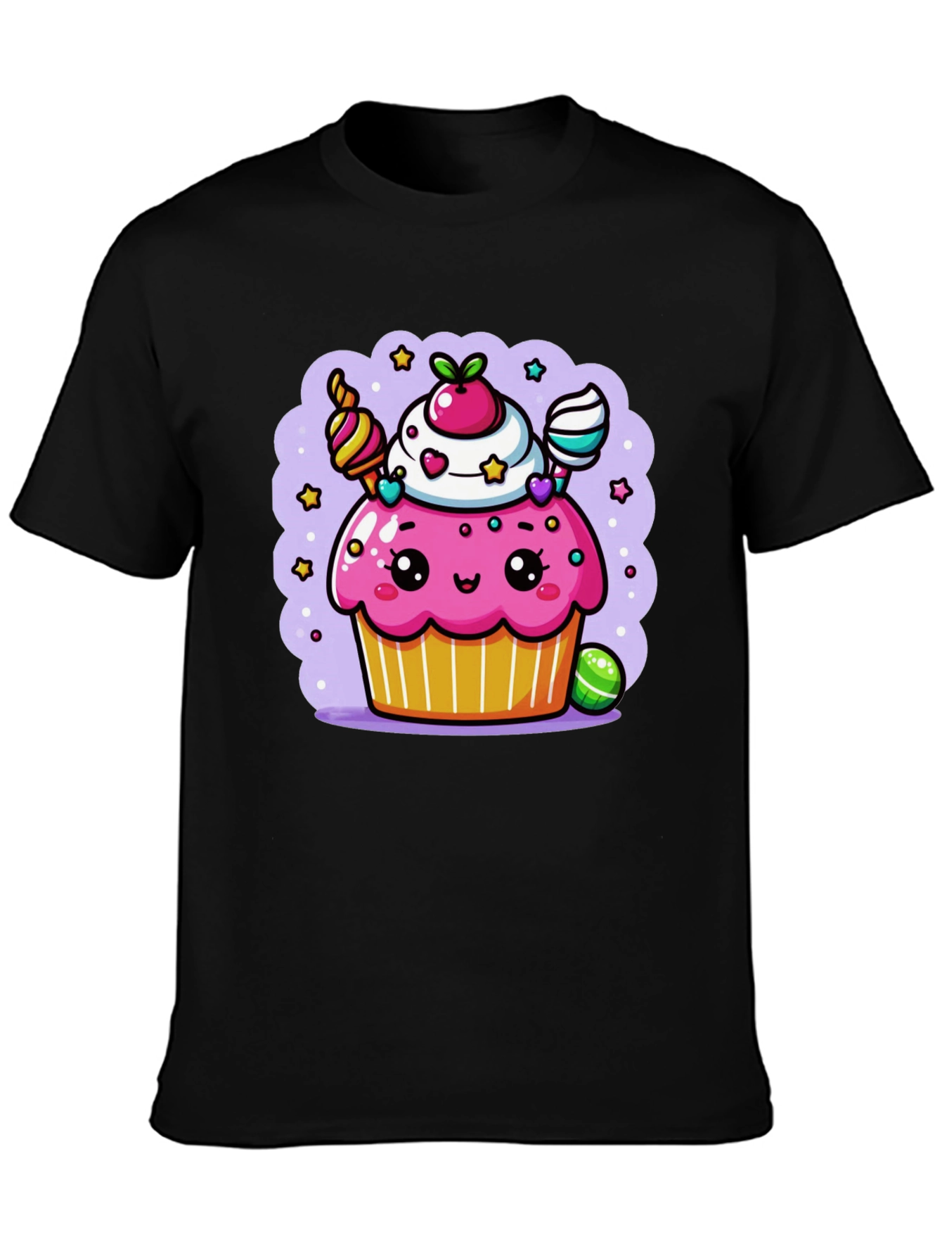 Cute Kawaii Cupcake Graphic Tee