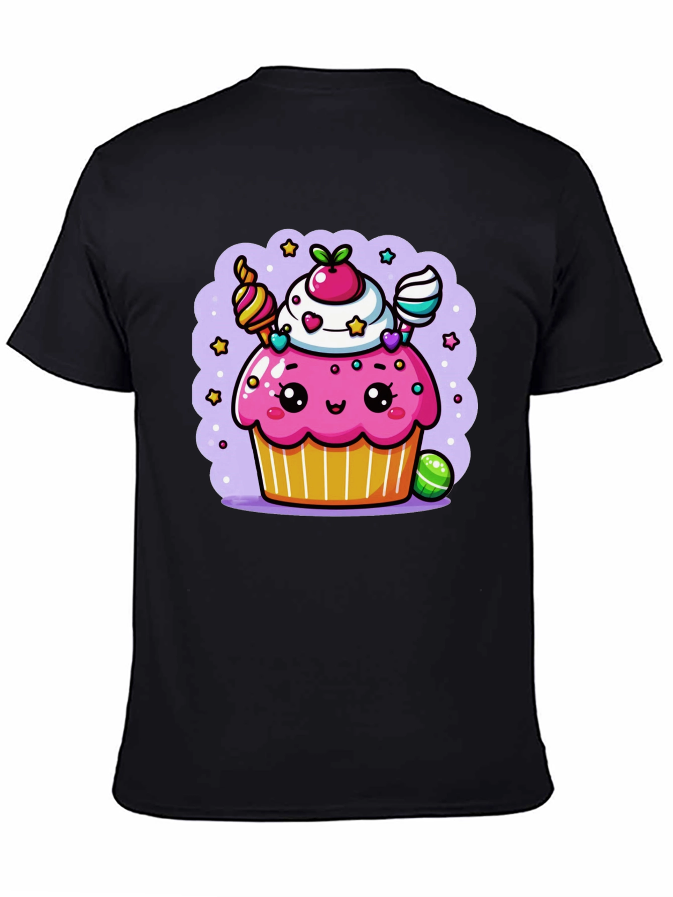 Cute Kawaii Cupcake Graphic Tee
