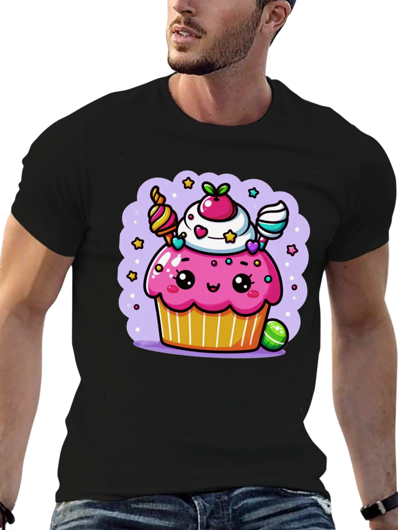 Cute Kawaii Cupcake Graphic Tee