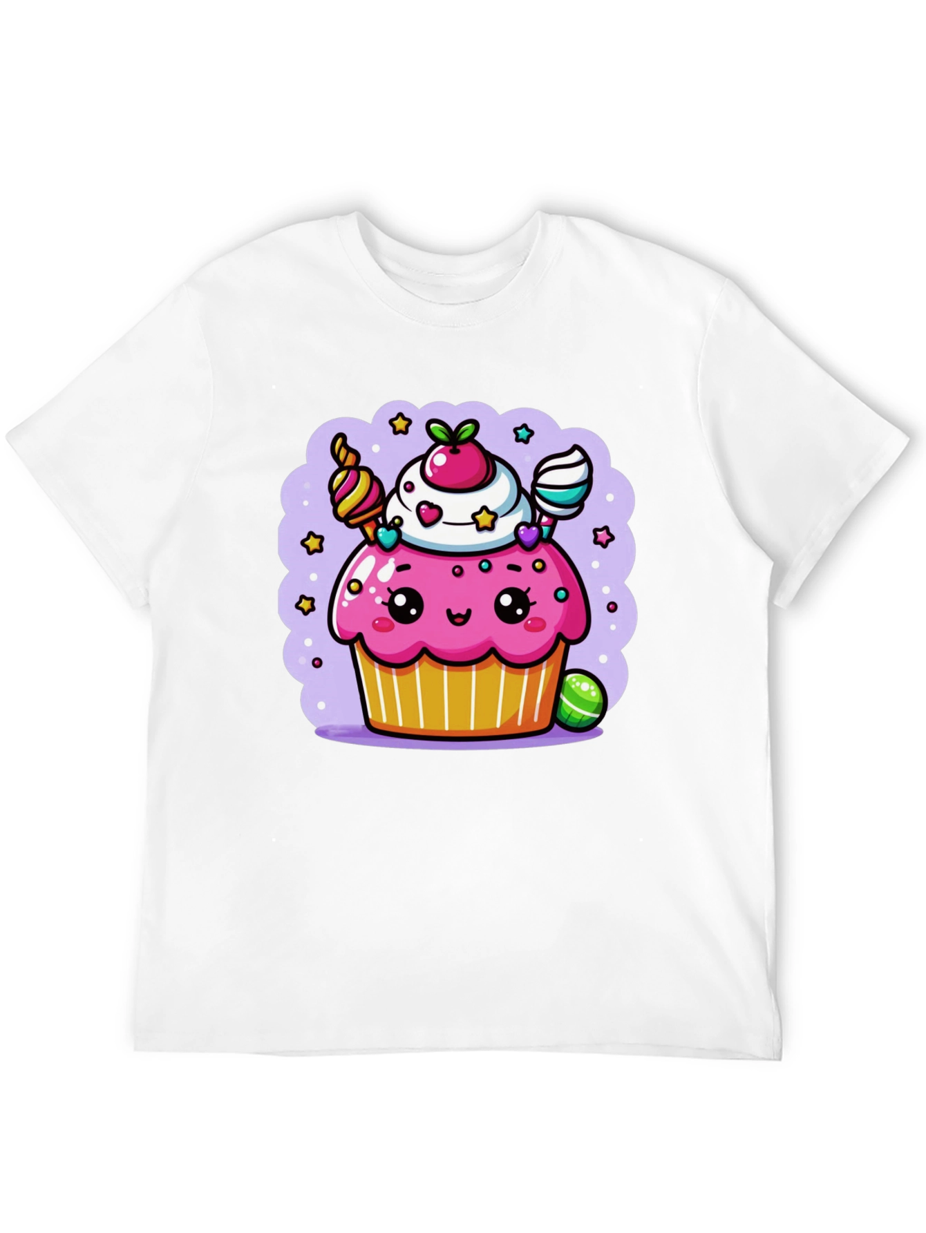 Cute Kawaii Cupcake Graphic Tee