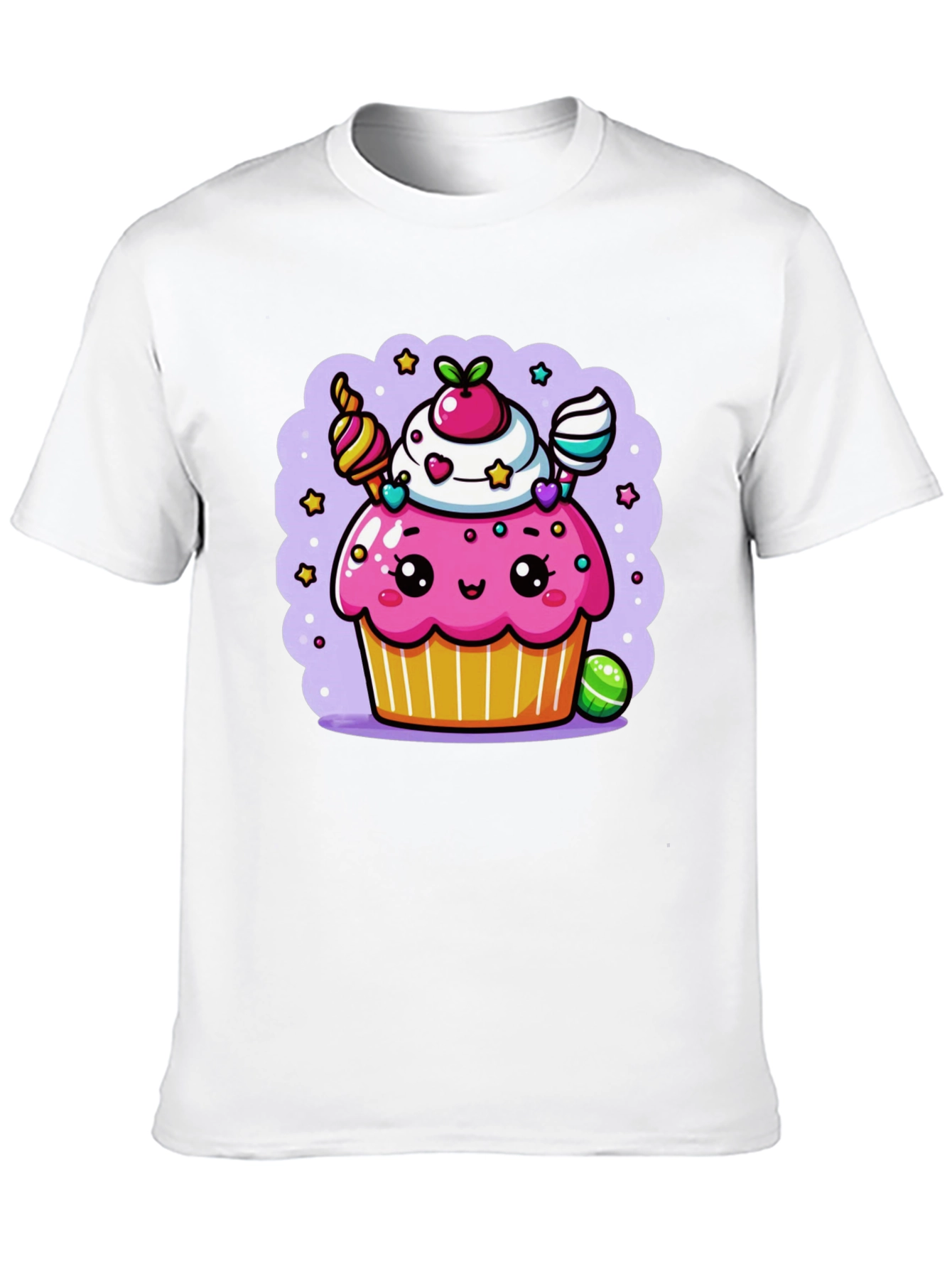 Cute Kawaii Cupcake Graphic Tee