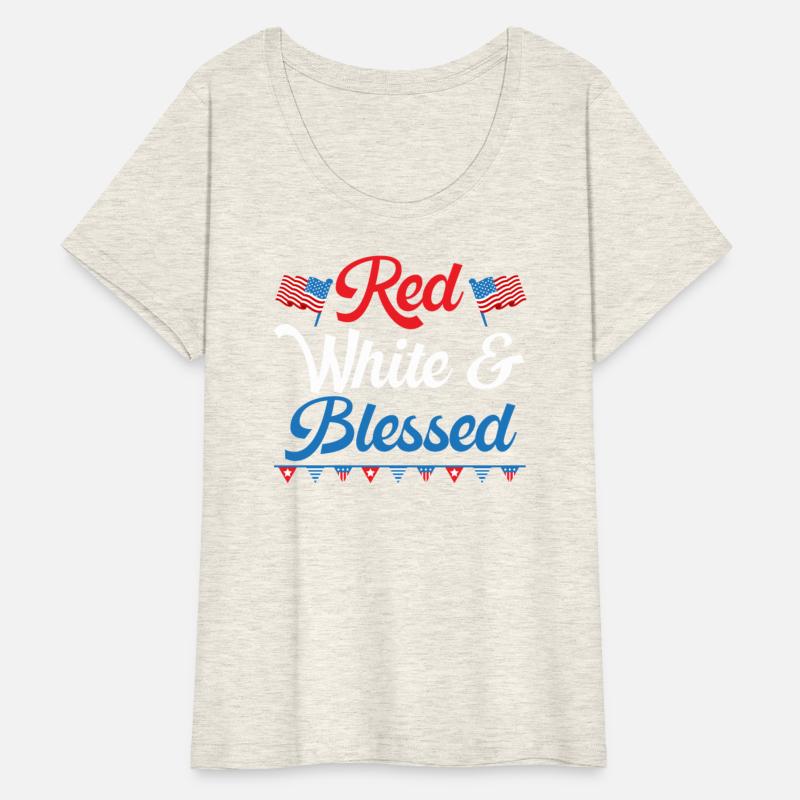 Red White And Blessed America USA Flag 4th Of July