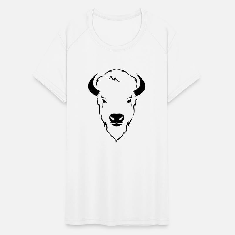 Resilient Power: Wild Buffalo Head Stencil Art