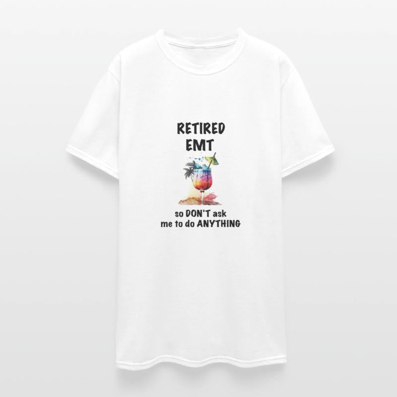 Retired EMT Vacation Tropical Cocktail Umbrella