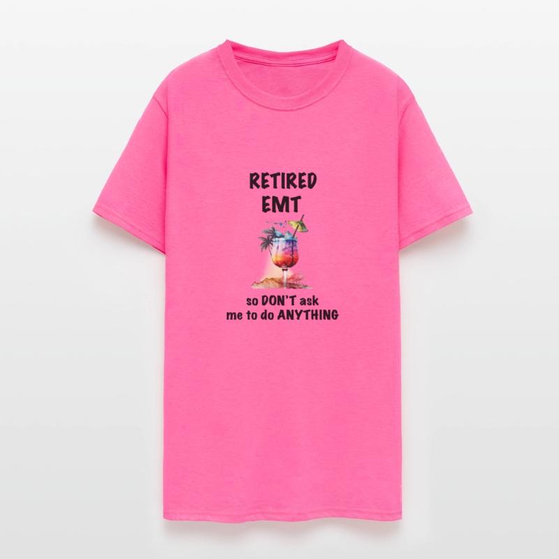 Retired EMT Vacation Tropical Cocktail Umbrella