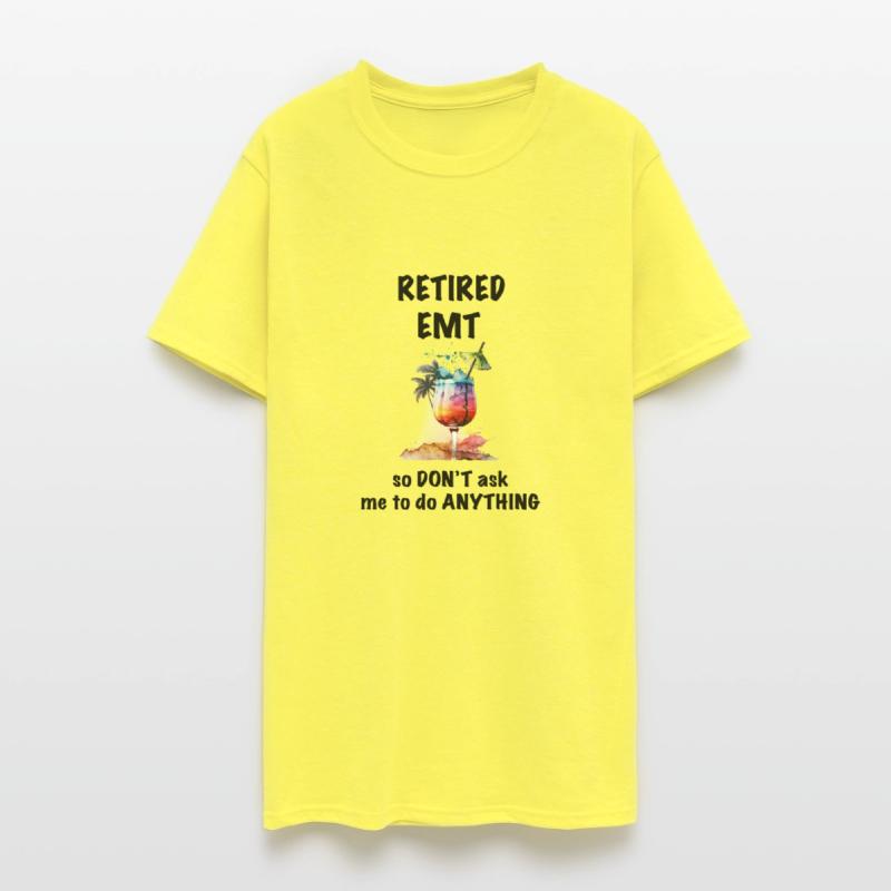 Retired EMT Vacation Tropical Cocktail Umbrella