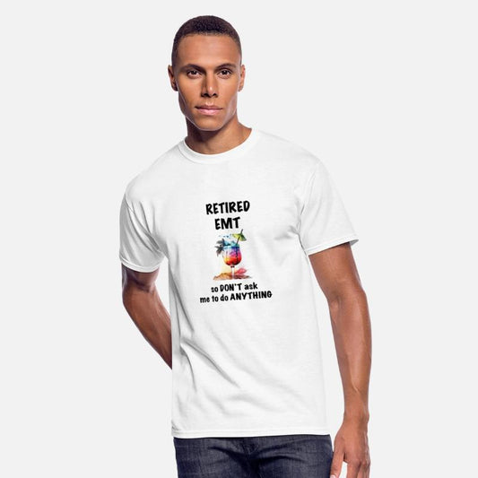 Retired EMT Vacation Tropical Cocktail Umbrella