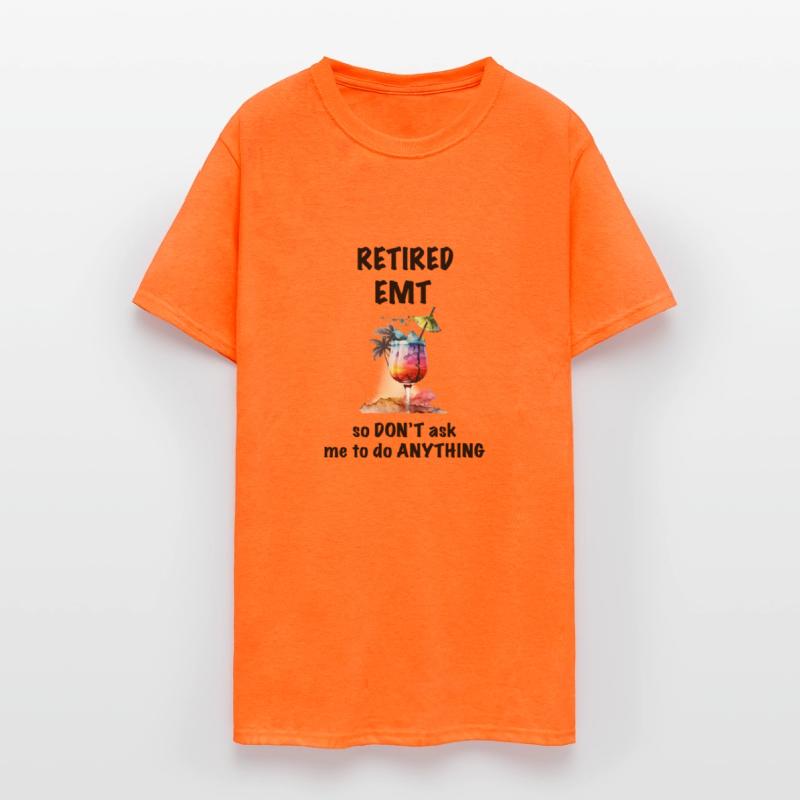 Retired EMT Vacation Tropical Cocktail Umbrella