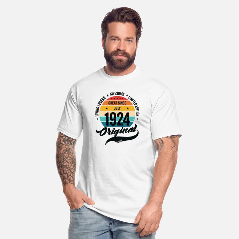 Retro 100 Years July 1924 Birthday Vintage Bday