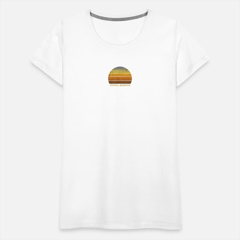 Retro Crystal Mountain Ski Skiing Outdoors Fan