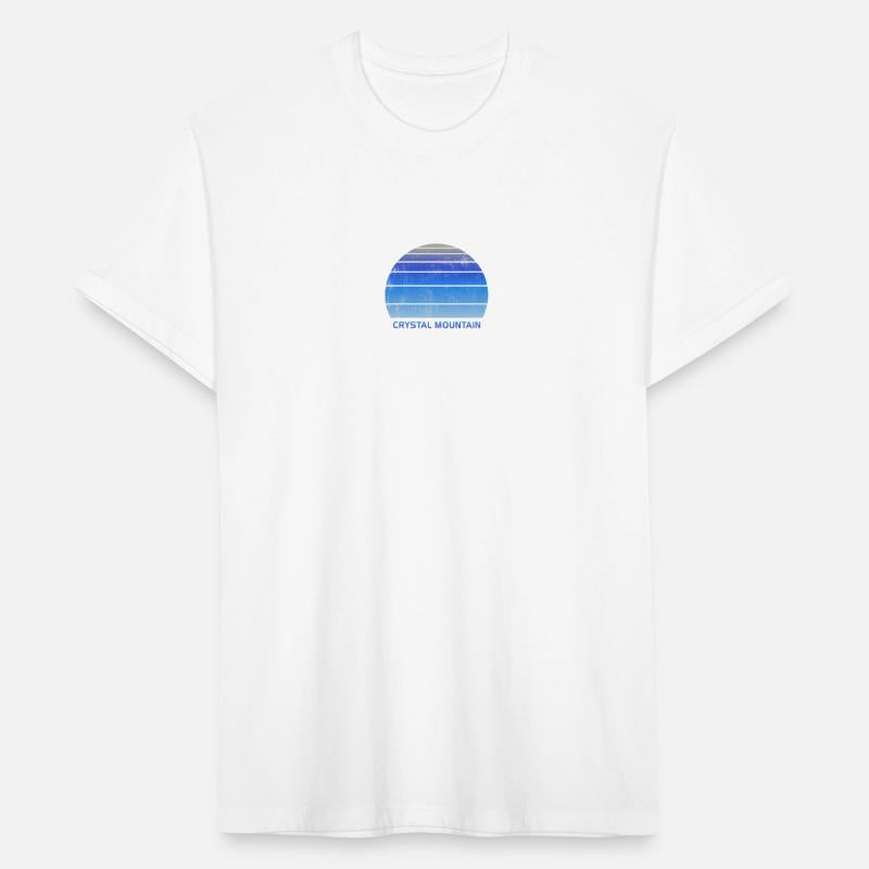 Retro Crystal Mountain Sunset Outdoors Fan Ski