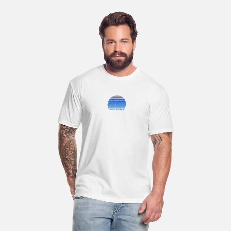 Retro Crystal Mountain Sunset Outdoors Fan Ski