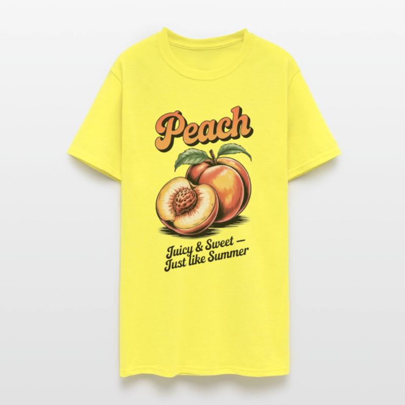 Retro Peach Vintage Fruit Illustration